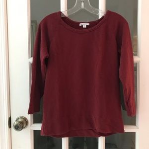 James Perse Long Sleeve Cotton-Terry Top